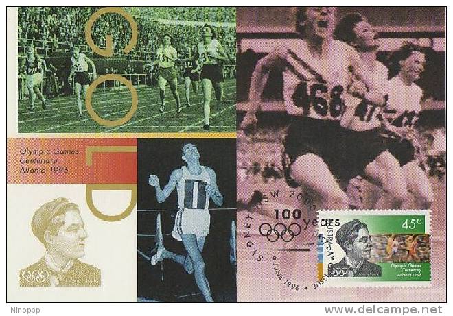 Australia-1996 Paralympic Games-Gold Medal Winning Runners Maximum Card - Sommer 1996: Atlanta
