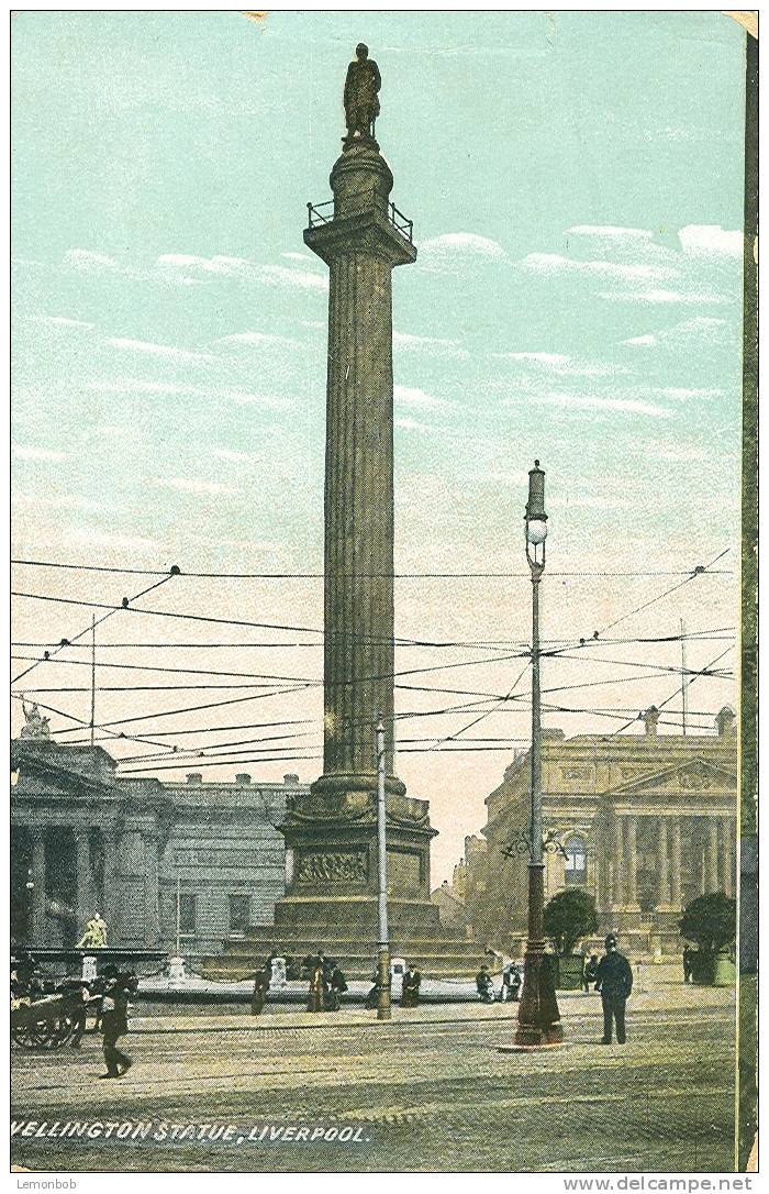 Britain United Kingdom - Wellington Statue, Liverpool Old Postcard [P629] - Liverpool