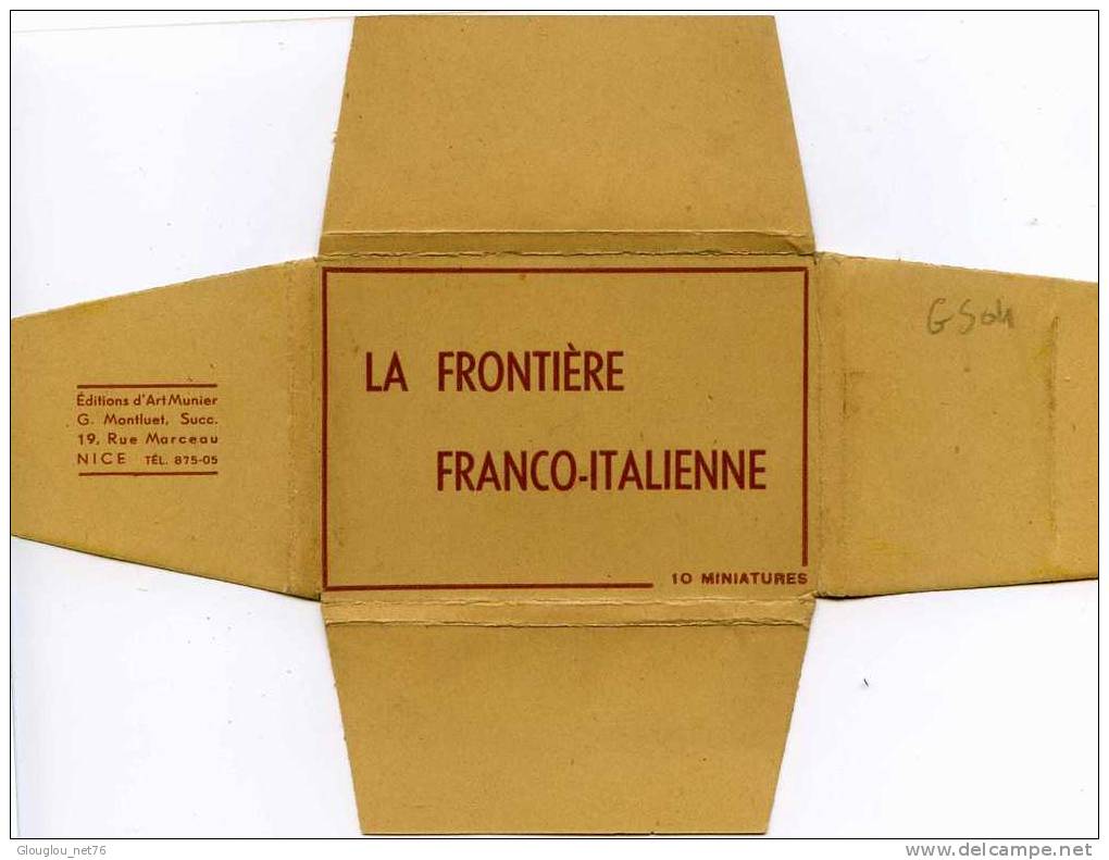 LA FRONTIERE FRANCO-ITALIENNE..10 MINIATURES 6,8/9CM - Customs