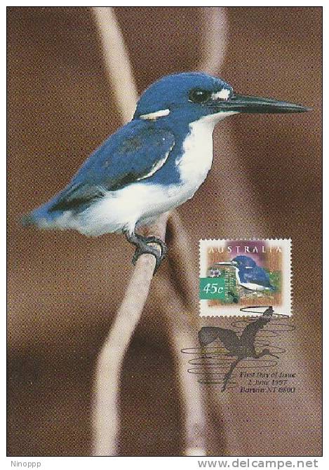 Australia-1997 Wetland Birds-Little Kingfisher  Maximum Card - Other & Unclassified