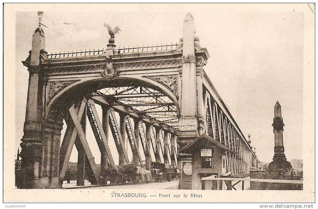 Strasbourg , Le Pont Sur Le Rhin. 1937. - Bridges