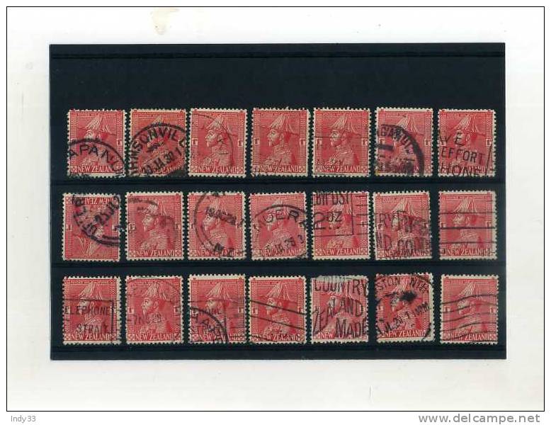 -  NOUVELLE-ZELANDE .  VARIANTES DU 1d DE GEORGE V DE 1926 - Used Stamps