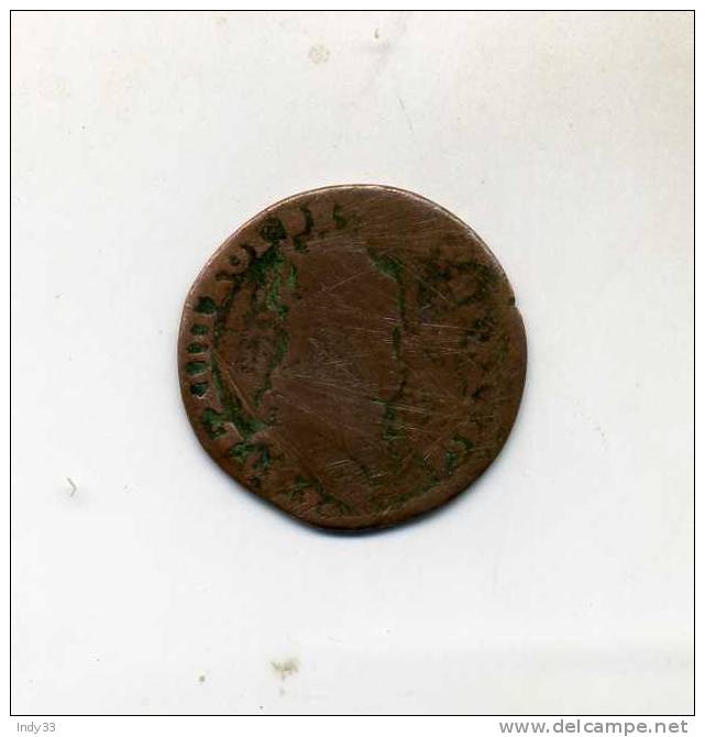 - FRANCE . MONNAIE ROYALE . LIARD DE FRANCE 1656 . ATELIER B - 1643-1715 Ludwig XIV.