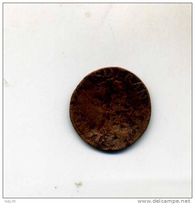 - FRANCE LOUIS XIII . DOUBLE TOURNOIS  1640 - 1610-1643 Luigi XIII Il Giusto