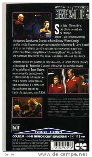 STAR TREK     GENERATIONS - Fantascienza E Fanstasy