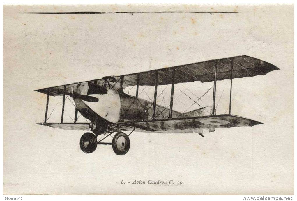 CPA AVIATION AVION 1° GUERRE - Avion Caudron C.59 - 1914-1918: 1st War