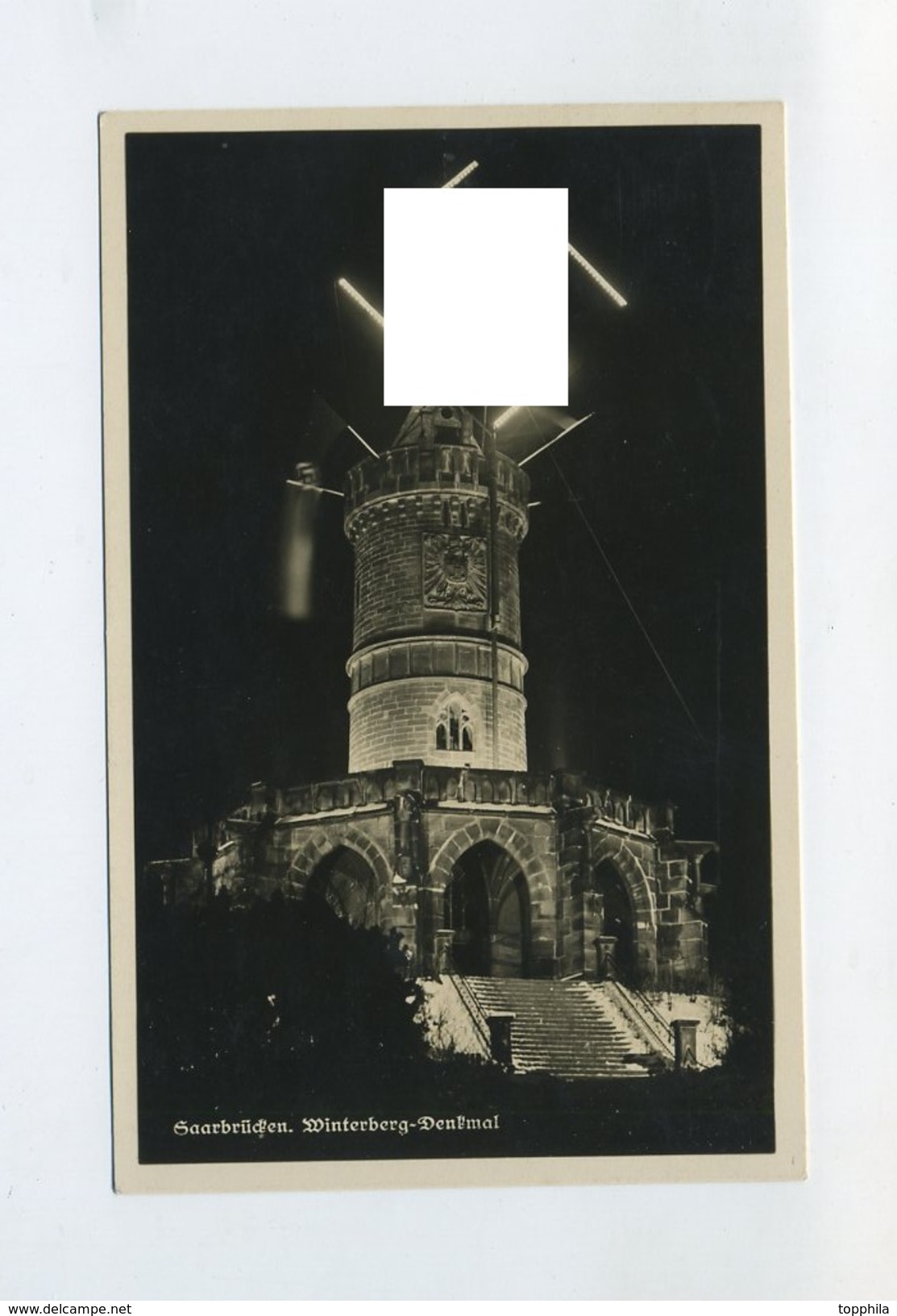1935 Saarbefreiung 3. Reich Sonderkarte Winterbergdenkmal Unterm Hakenkreuz Mit 6 Pfg Saarheimkehr Mi  566 - Briefe U. Dokumente