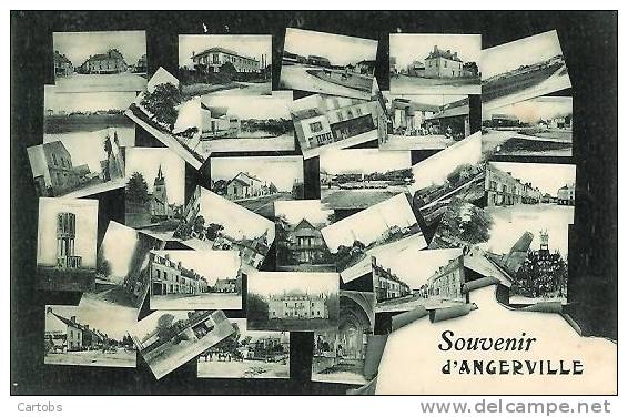 91 Souvenir D'ANGERVILLE Cartes Sur Carte Multivues - Angerville