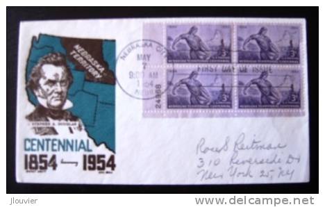 Enveloppe 1er Jour - U.S. Postage.  First Day Of Issue. Nebraska Territorial Centennial. - 1951-1960