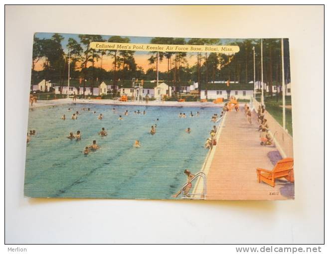 US -MS - Biloxi - Kessler Air Force Base -Enlisted Men's Pool -Mississippi    PU 1953  VF   D63079 - Andere & Zonder Classificatie