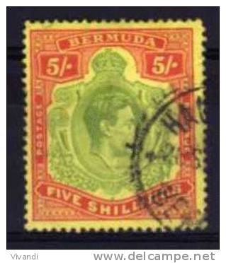 Bermuda - 1950 - 5 Shilling Definitive (Perf 13 Ordinary Paper) - Used - Bermudes