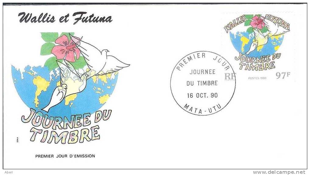 FDC 615  WALLIS Et FUTUNA  N° 403  COLOMBES - JOURNEE Du TIMBRE - FDC