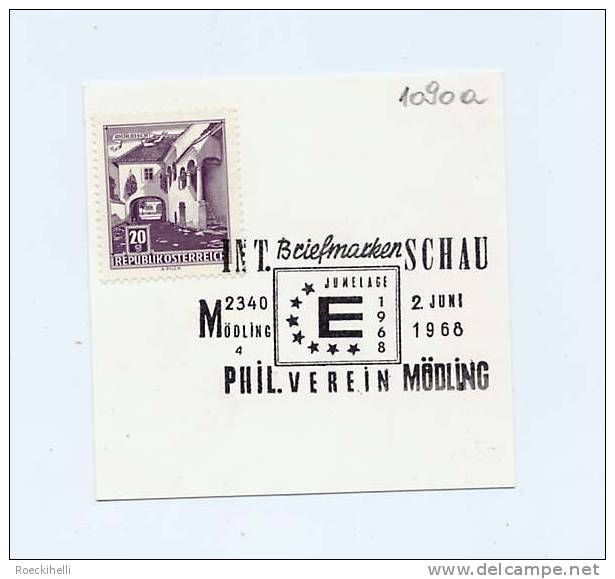Kartenausschnitt M. Sonderstempel Phil. Verein 2340 Mödling - 2.6.1968 - Siehe Scan (SSt 1090a) - Cartas & Documentos