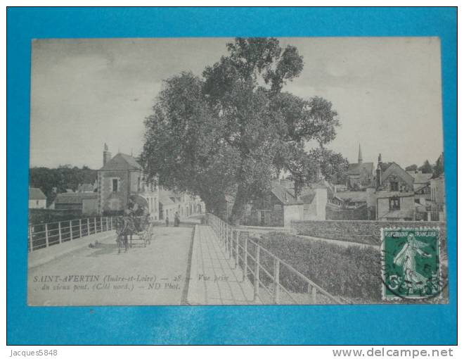 37) Saint-avertin - N° 28 - Vue Prise Du Vieux Pont ( Attelage ) - Année 1909 - EDIT - ND - Saint-Avertin