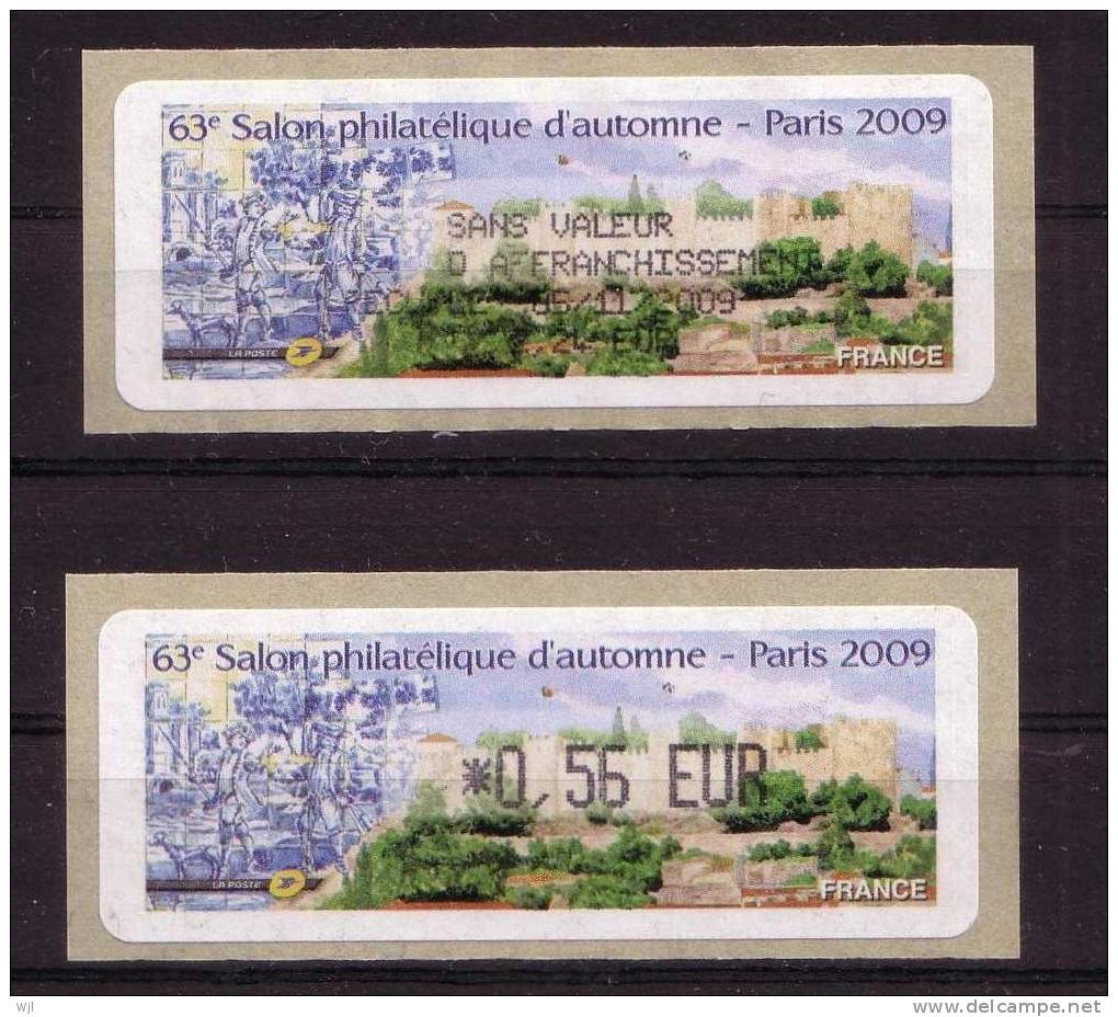 LISA Neuf - 63 éme SALON PHILATELIQUE D´AUTOMNE - PARIS 2009 - 1 Valeur + Reçu - 1999-2009 Illustrated Franking Labels