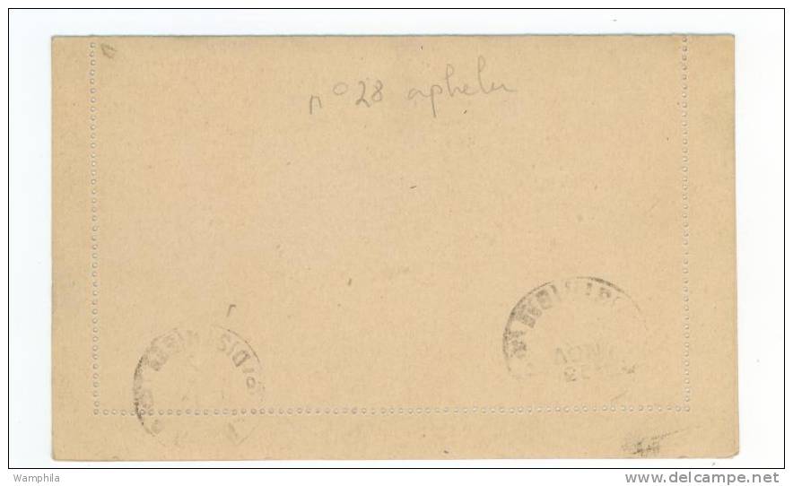 Orphelin N° 28 Sur Carte Lettre 10 C. Rouge De 1919 - Poststempel