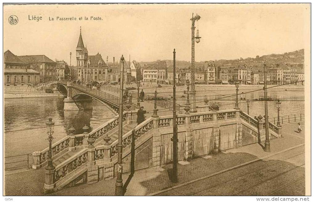 Liège La Passerelle Et La Poste      - Ph115 - Liege