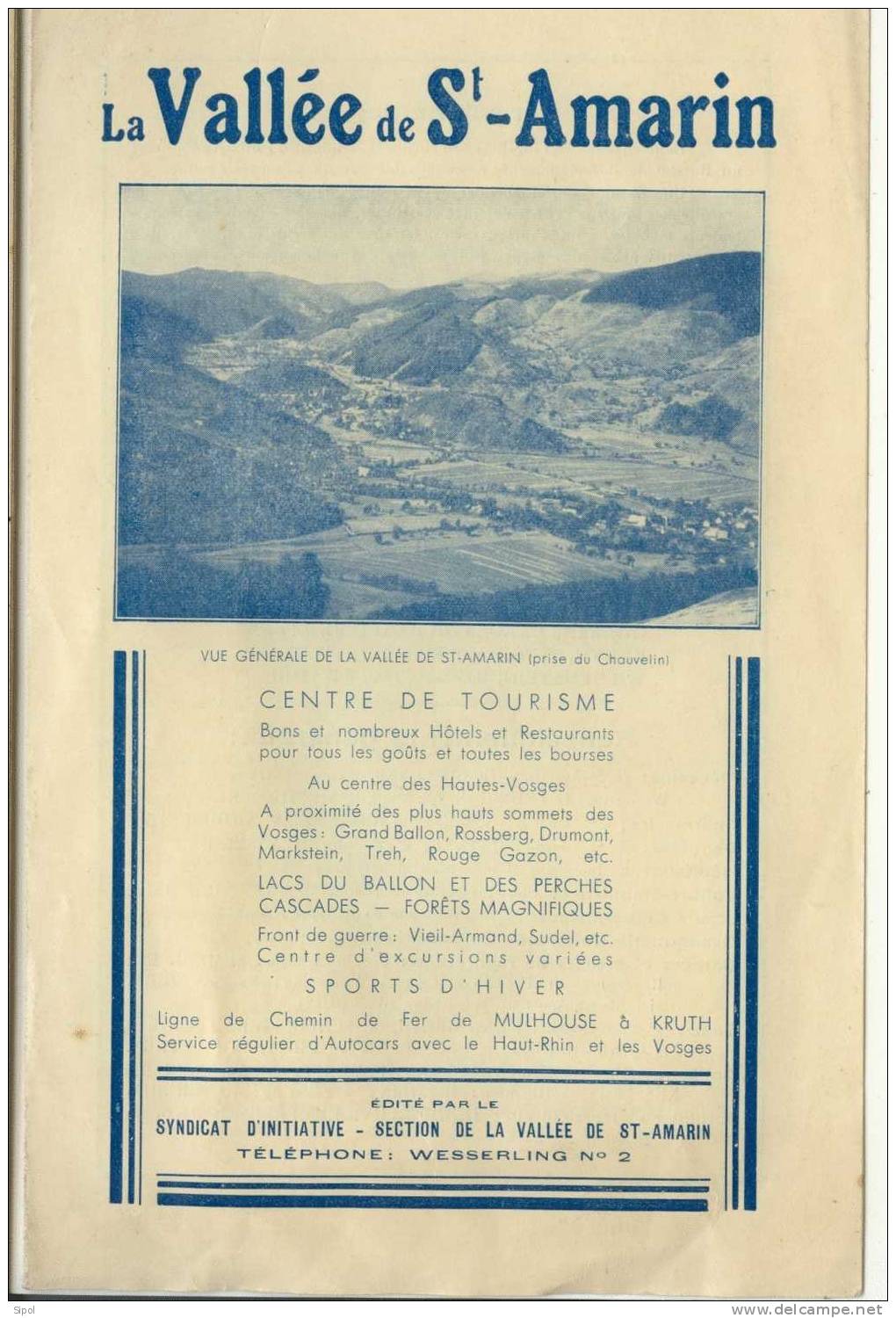 Saint Amarin Et La Vallée  Guide édité Par Le S.I.  Mulhouse Et Région  Section De La Vallée De St Amarin Voir Clichés - Alsace