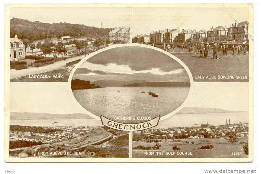 UK297:  GREENOCK : 5-picture Postcard - Renfrewshire