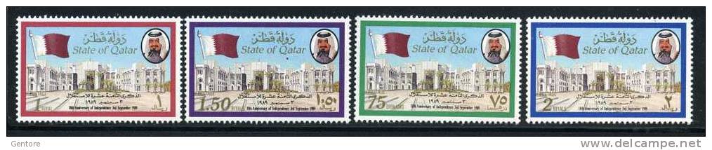 QATAR 1989 Ann. Independence  Cpl, Set Of 4 Value Cat. Yvert N° 569/72   Absolutely Perfect MNH ** - Qatar