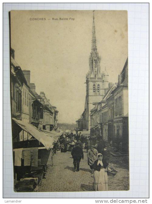 CPA - 27 - CONCHES - Rue Sainte Foy - Conches-en-Ouche