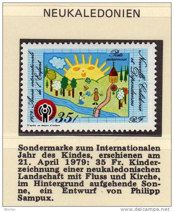 Jahr Des Kindes Zeichnungen Libyen 717/1,Neukaledonien 626 ** 5€ Boot Im Regen UNICEF 1979 Art Children Stamps Of Africa - Sonstige & Ohne Zuordnung