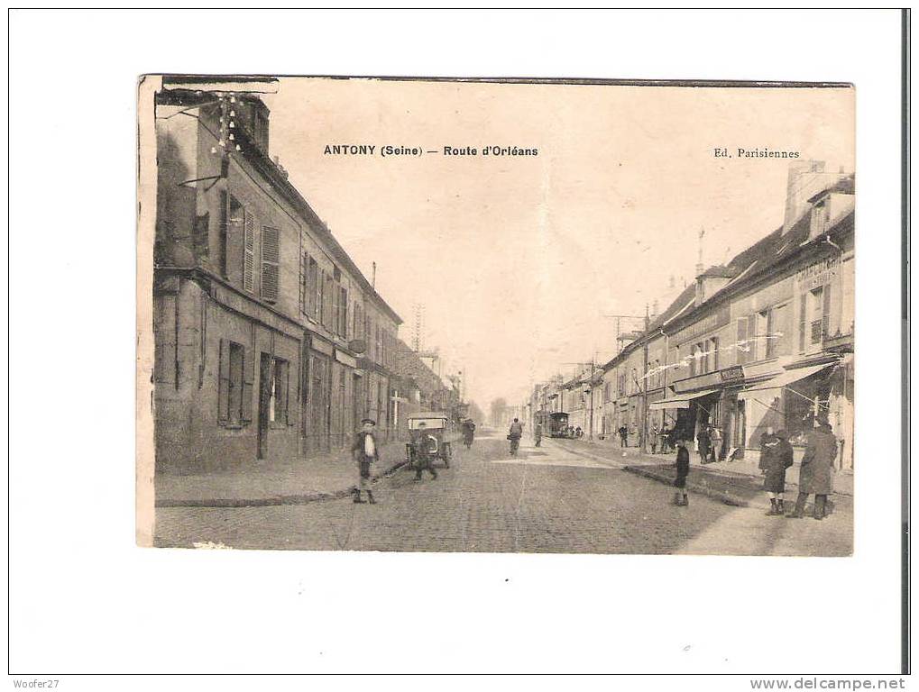 CPA   ANTONY  Route D'orléans  Très Animée - Antony