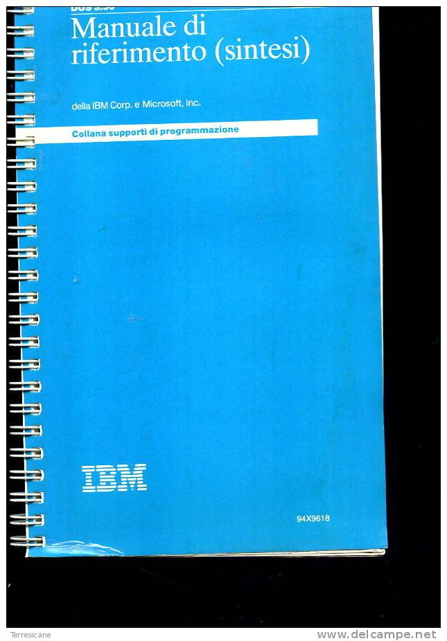 IBM DOS 3.30 MANUALE DI RIFERIMENTO (SINTESI) - Informatique