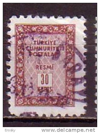 PGL - TURQUIE SERVICE Yv N°68 - Official Stamps