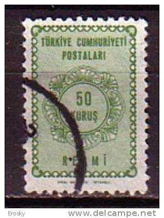 PGL - TURQUIE SERVICE Yv N°91 - Official Stamps