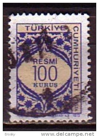 PGL - TURQUIE SERVICE Yv N°129 - Official Stamps