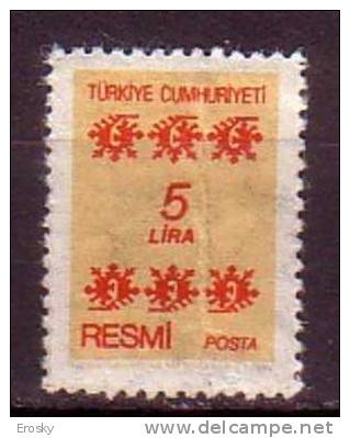 PGL - TURQUIE SERVICE Yv N°155 * - Official Stamps