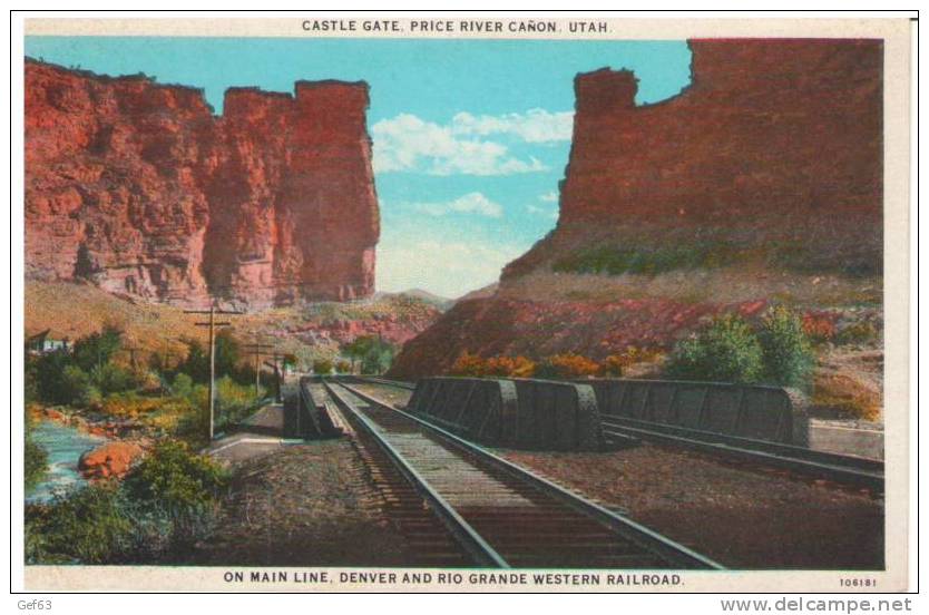 Denver & Rio Grande Western Railroad - Castle Gate, Price River Canon, Utah - Opere D'Arte