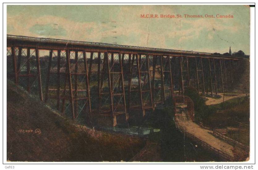 M.C.R.R. Bridge, St. Thomas, Ontario (1918) - Ouvrages D'Art