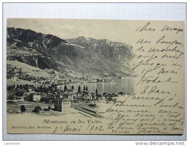 CPA - SUISSE - Montreux Vue Des Crêtes  1902 - Le Crêt