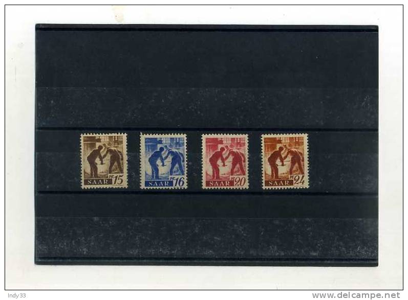 - SARRE . SUITE DE 4 TIMBRES . 1947 - Ongebruikt