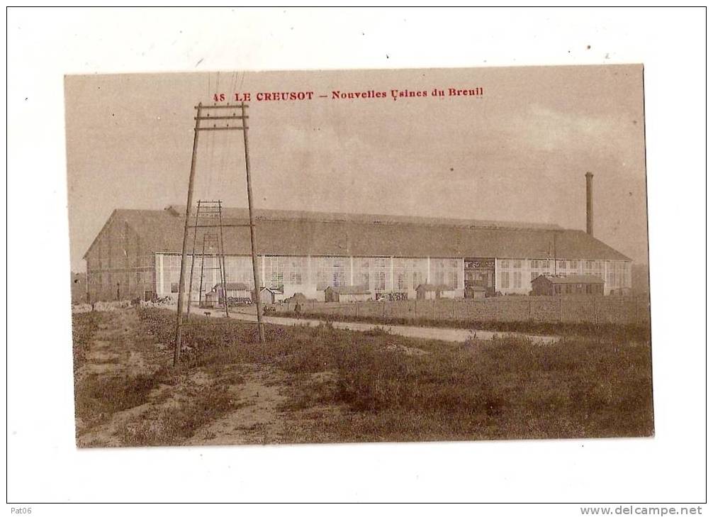 CPA   LE CREUSOT   -  Nouvelles Usines Du Breuil - Industrie