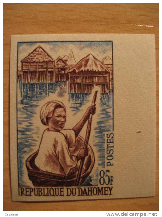 85F Canoa Canoe Kayak Aviron Remo Rowing Rio River French Colony Area Francia Prueba Proof Eppreuve Dahomey - Bénin – Dahomey (1960-...)