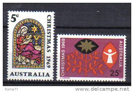 AUS393 - AUSTRALIA 1969 , Serie Yvert N. 392/393  ***  Natale - Ungebraucht