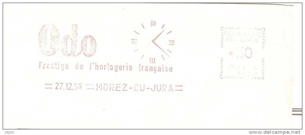 Pendule, Horloge, Morez, Jura - EMA Havas Claire, Voir Scan - Devant D'enveloppe   (C0235) - Horlogerie