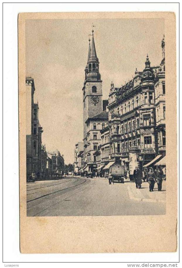 OLD FOREIGN 3305 - DEUTSCHLAND - GERMANY -  MAGDEBURG - BREITER WEG MIT KATHARINENKIRCHE (STORE) - Magdeburg