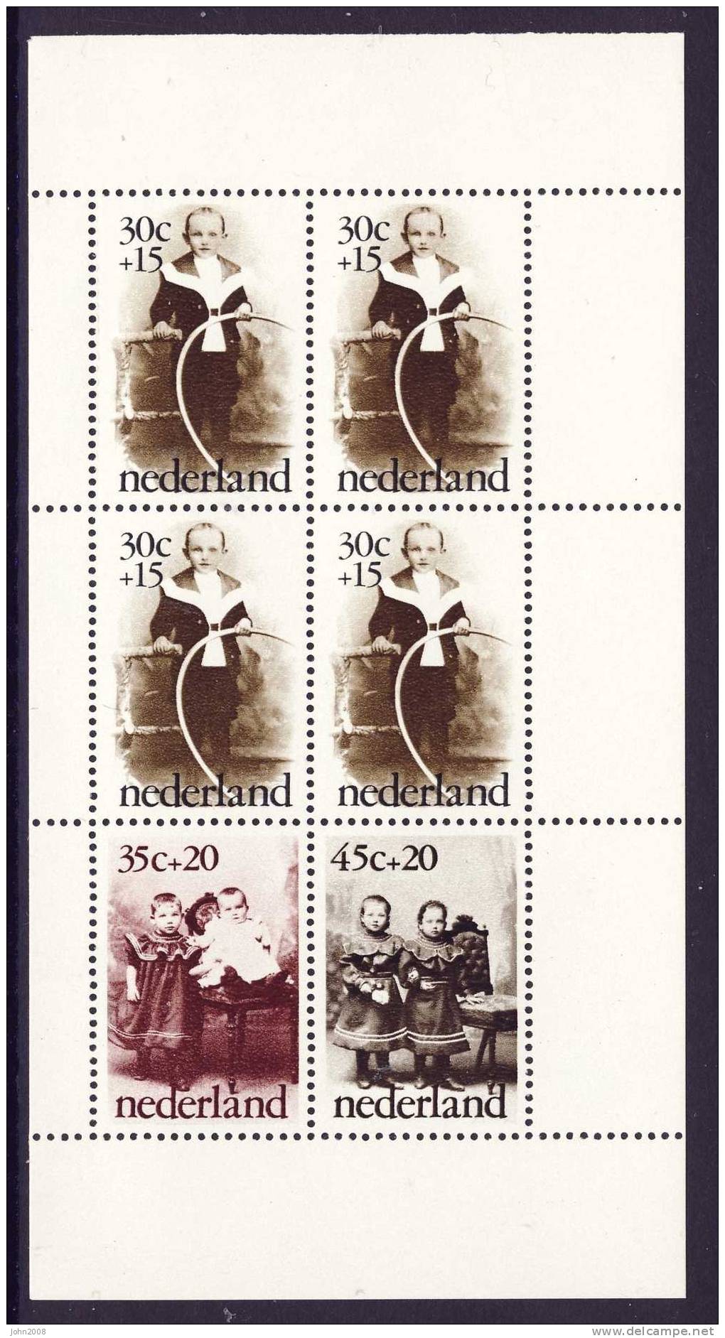 Niederlande / Netherlands 1974 : Mi Block 13 - Voor Het Kind - Bloques