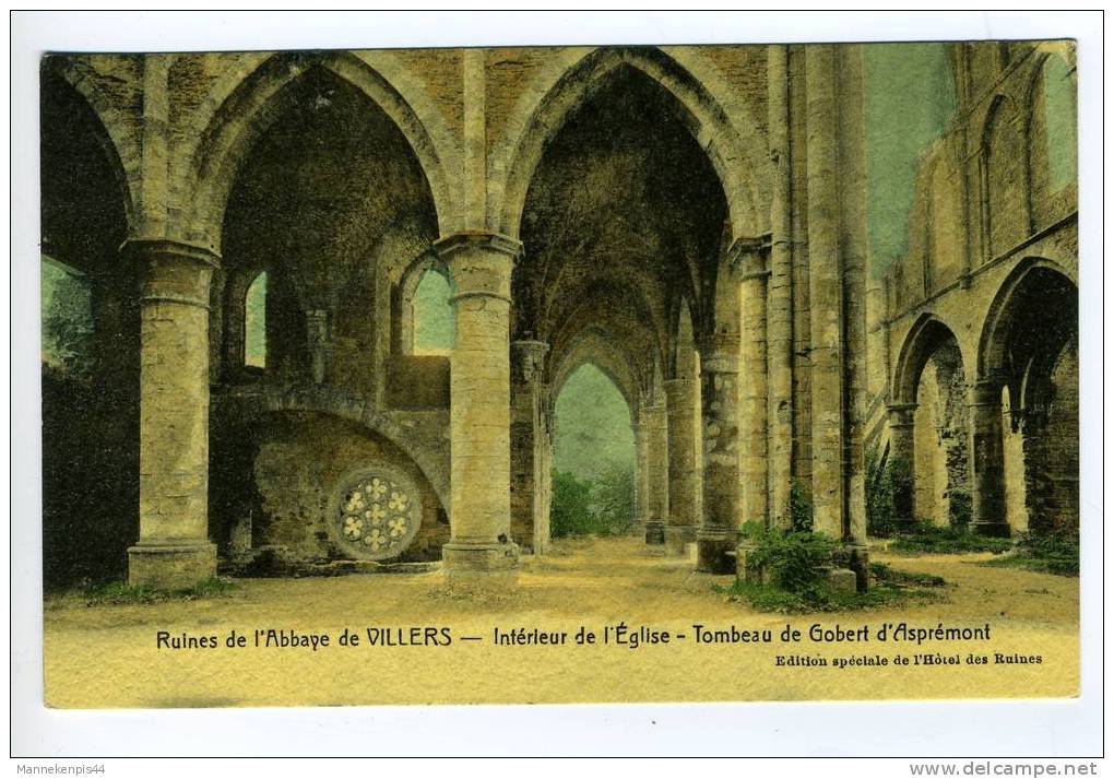 Villers - Ruines De L'Abbaye De Villers - Intérieur De L'Eglise - Tombeau De Gobert D'Asprémont - Villers-la-Ville