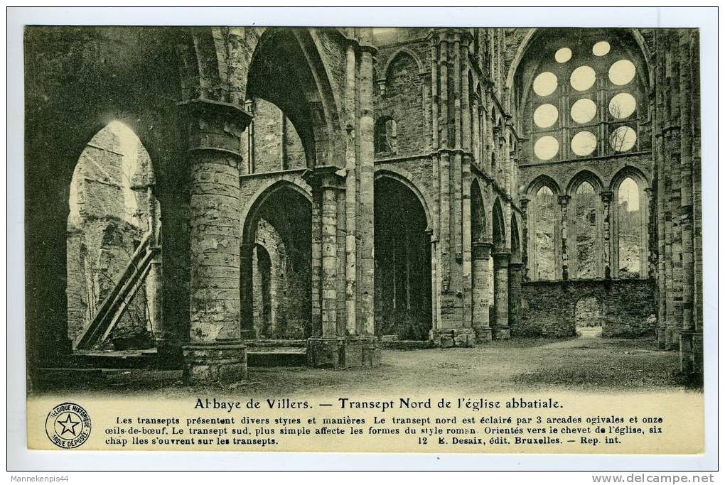Villers - Ruines De L'Abbaye De Villers - Transept Nord De L'église Abbatiale - Villers-la-Ville