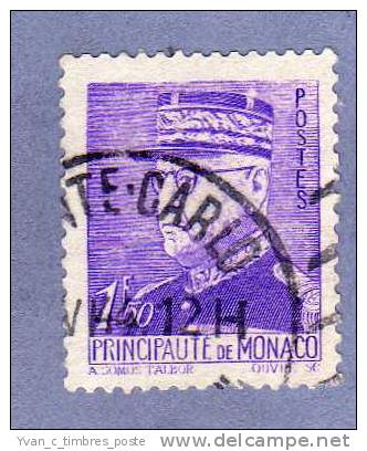 MONACO TIMBRE N° 230 OBLITERE PRINCE LOUIS II 1F50 VIOLET - - Oblitérés