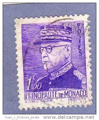 MONACO TIMBRE N° 230 OBLITERE PRINCE LOUIS II 1F50 VIOLET - - Oblitérés