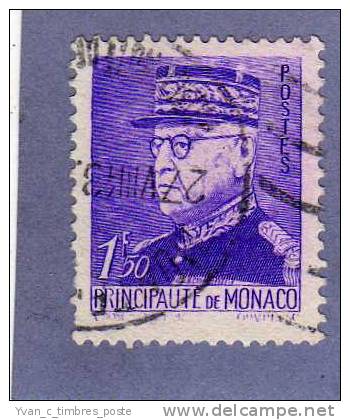 MONACO TIMBRE N° 230 OBLITERE PRINCE LOUIS II 1F50 VIOLET - - Oblitérés