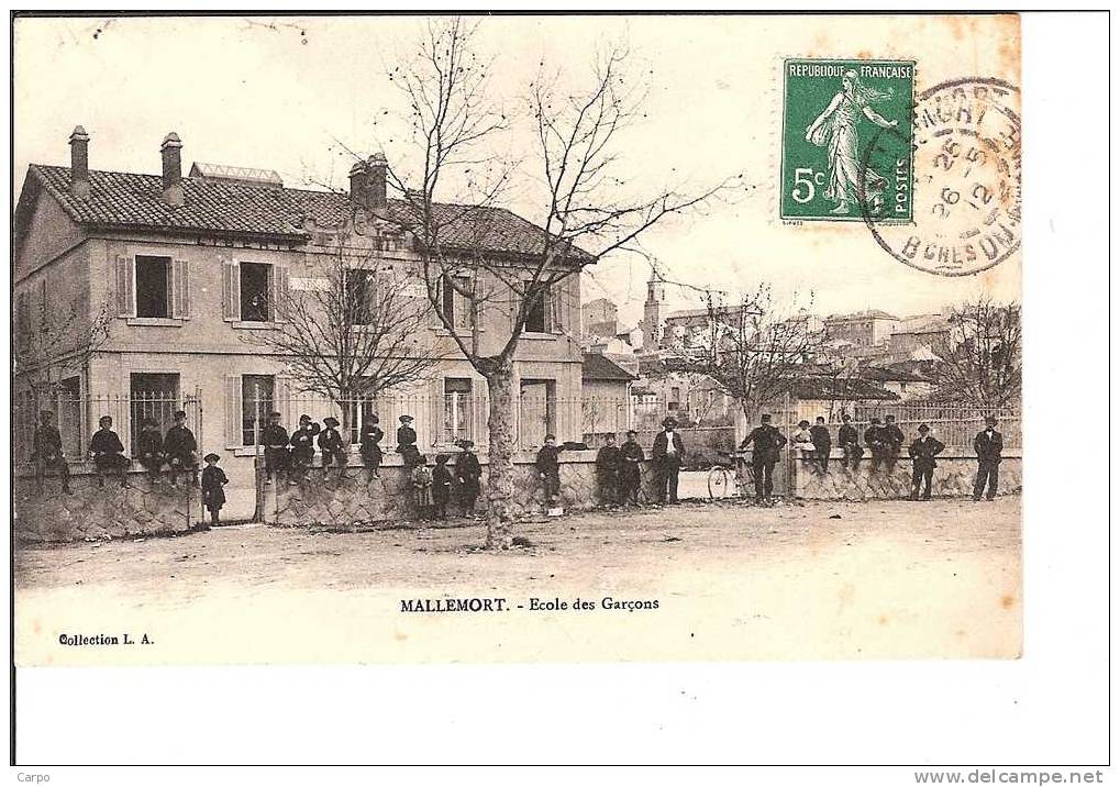 MALLEMORT. - Ecole Des Garçons. - Mallemort