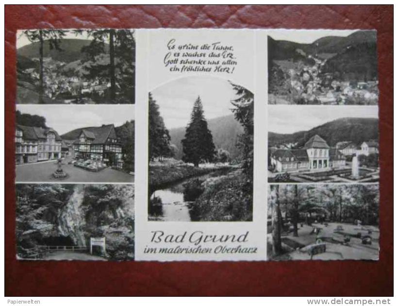 Bad Grund - Mehrbildkarte Karte 1962 / Grußporto Nach SCHWEDEN - Bad Grund