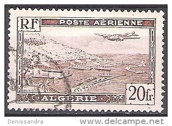 Algérie 1946 Michel 254II O Cote (2005) 0.30 Euro Avion Et Port D'Alger Cachet Rond - Oblitérés